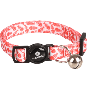 Flamingo Loulou Cat Collar, Red