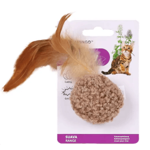 Alternative view of Flamingo Suava Ball Cat Toy, Brown