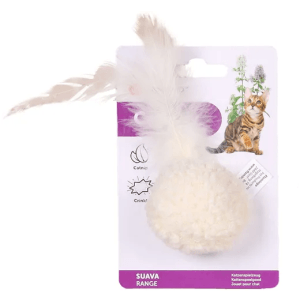 Alternative view of Flamingo Suava Ball Cat Toy, White