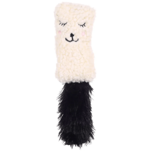 Flamingo Suava Cushion with Catnip Cat Toy, Cream