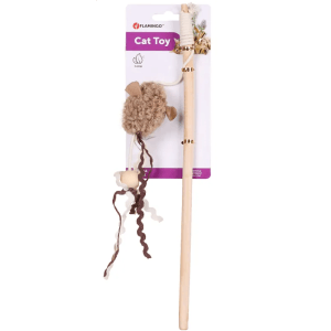 Alternative view of Flamingo Suava Dangler Mouse Cat Toy, Brown