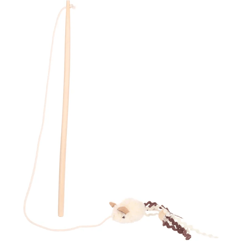 Flamingo Suava Dangler Mouse Cat Toy, Cream