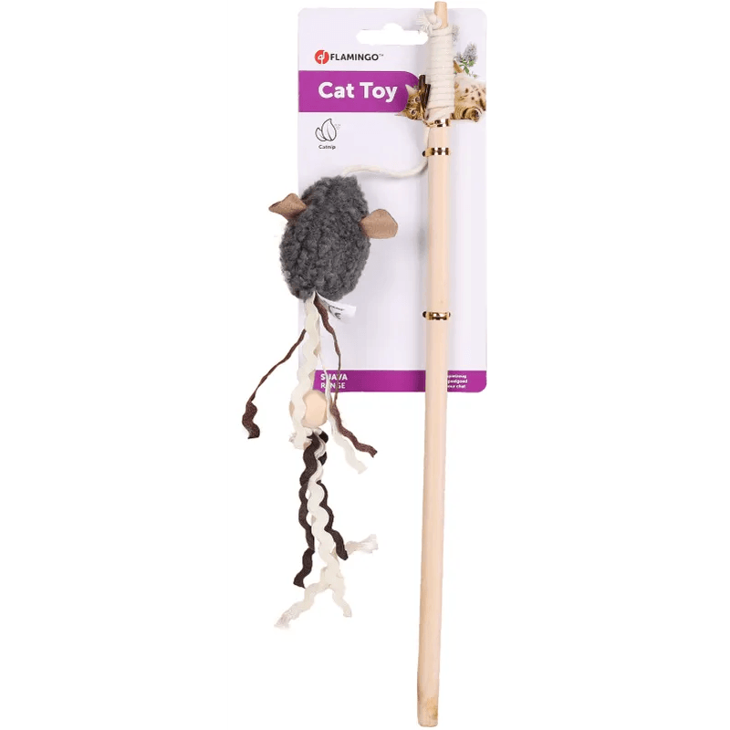 Flamingo Suava Dangler Mouse Cat Toy, Dark Grey - Image 2