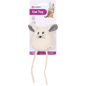 Alternative view of Flamingo Suava Mouse Cat Toy, Cream