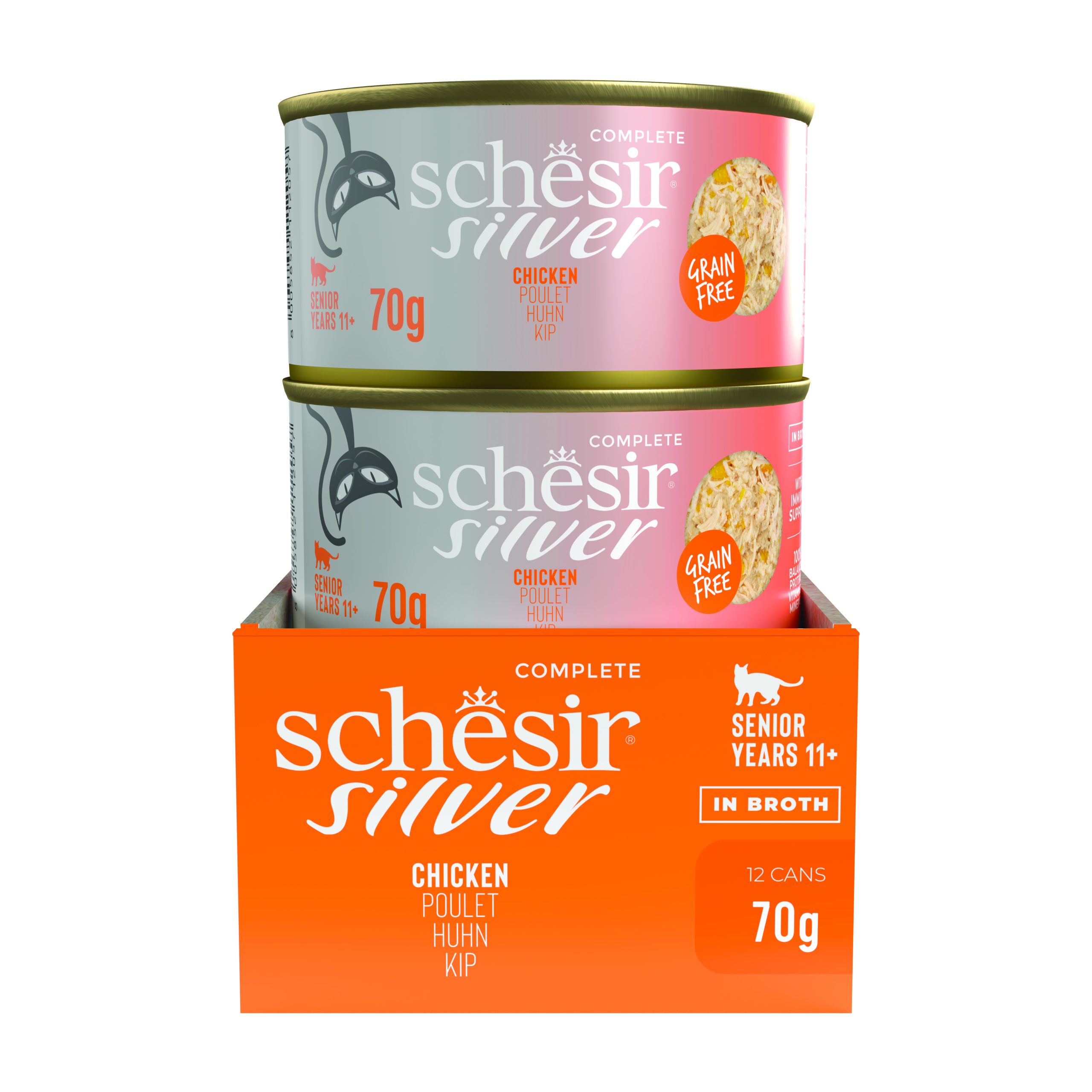 Schesir Silver Chicken For Senior Cats Wet Cat Food, 70g - Image 7