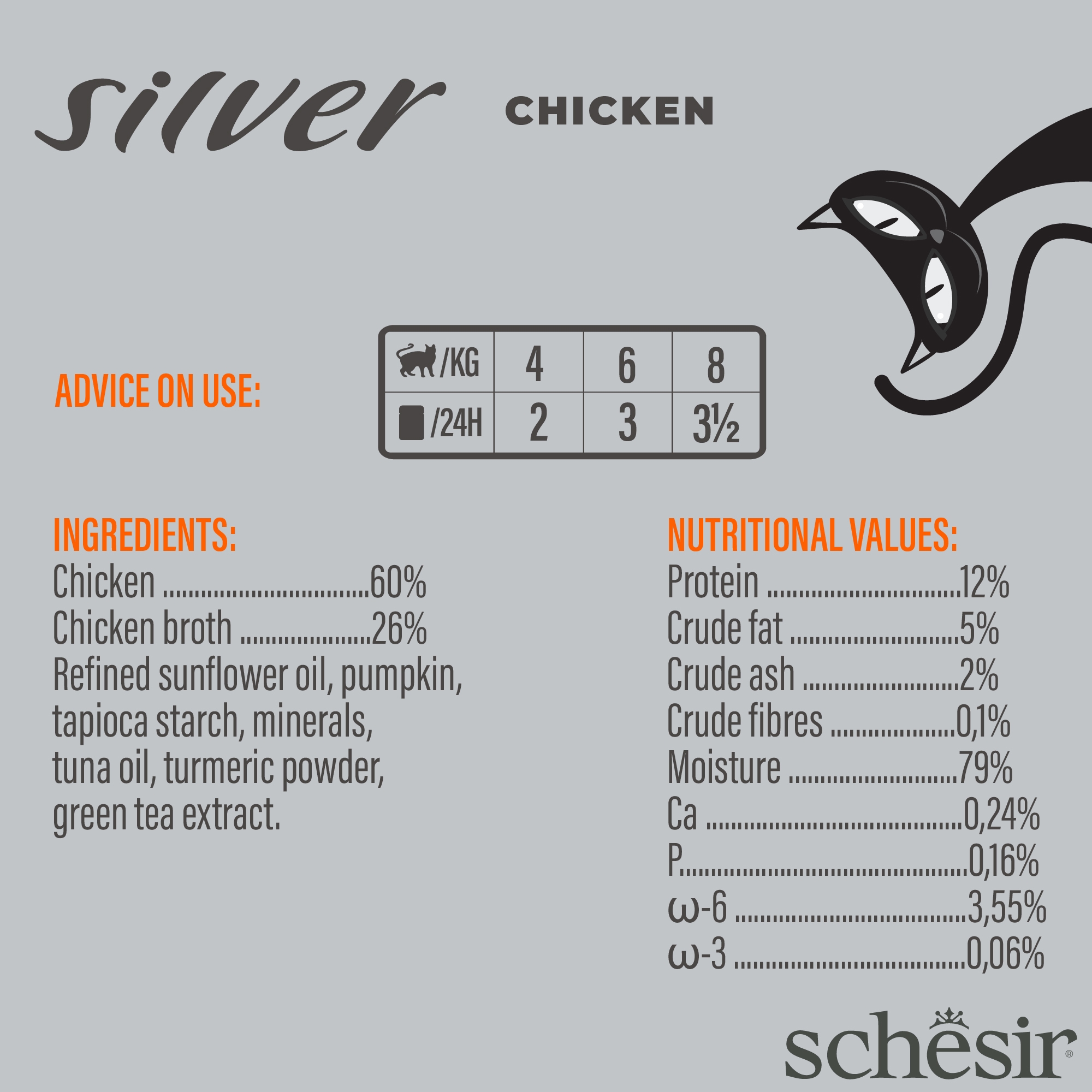 Schesir Silver Chicken For Senior Cats Wet Cat Food, 70g - Image 4
