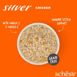 Alternative view of Schesir Silver Chicken For Senior Cats Wet Cat Food, 70g