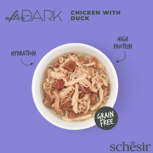 Alternative view of Schesir After Dark Chicken with Duck in Broth Wet Cat Food, 80g