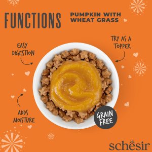 Alternative view of Schesir Functions Pumpkin with Wheat Grass Digestive Food Topper, 40g