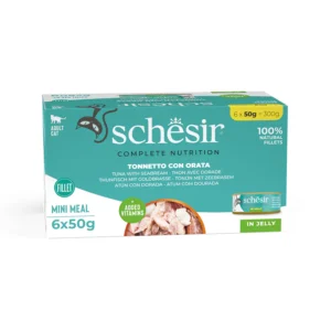 Schesir Mini Meals Complete Nutrition Tuna with Seabream Wet Cat Food, 50g (Pack of 6)