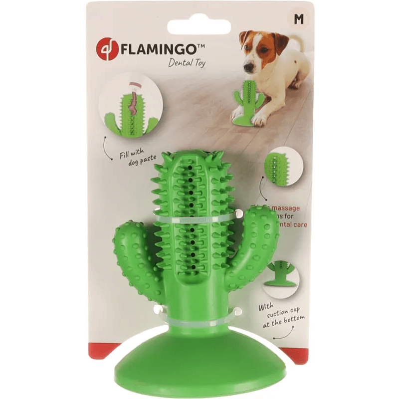 Flamingo Mescal Cactus Green Dog Toy