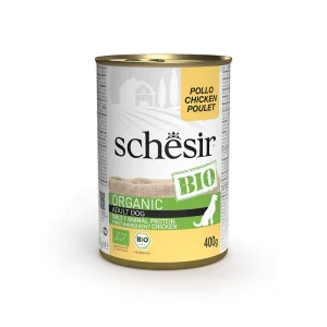 Schesir Organic Chicken Wet Dog Food, 400g