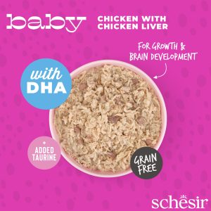 Alternative view of Schesir Baby Chicken with Chicken Liver in Broth 8+ Weeks Wet Kitten Food, 70g