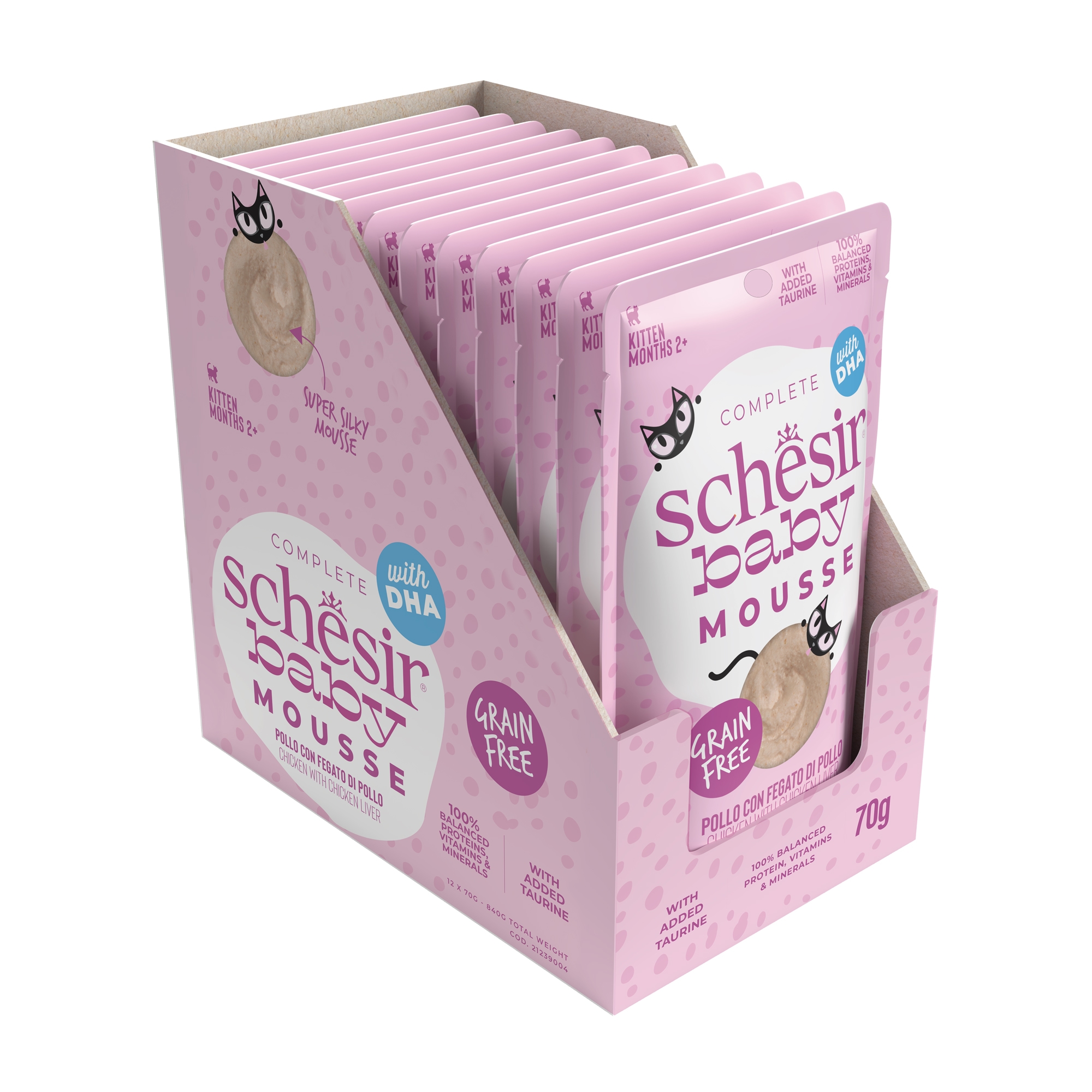 Schesir Baby Chicken with Chicken Liver Wet Kitten Food, 70g - Image 2