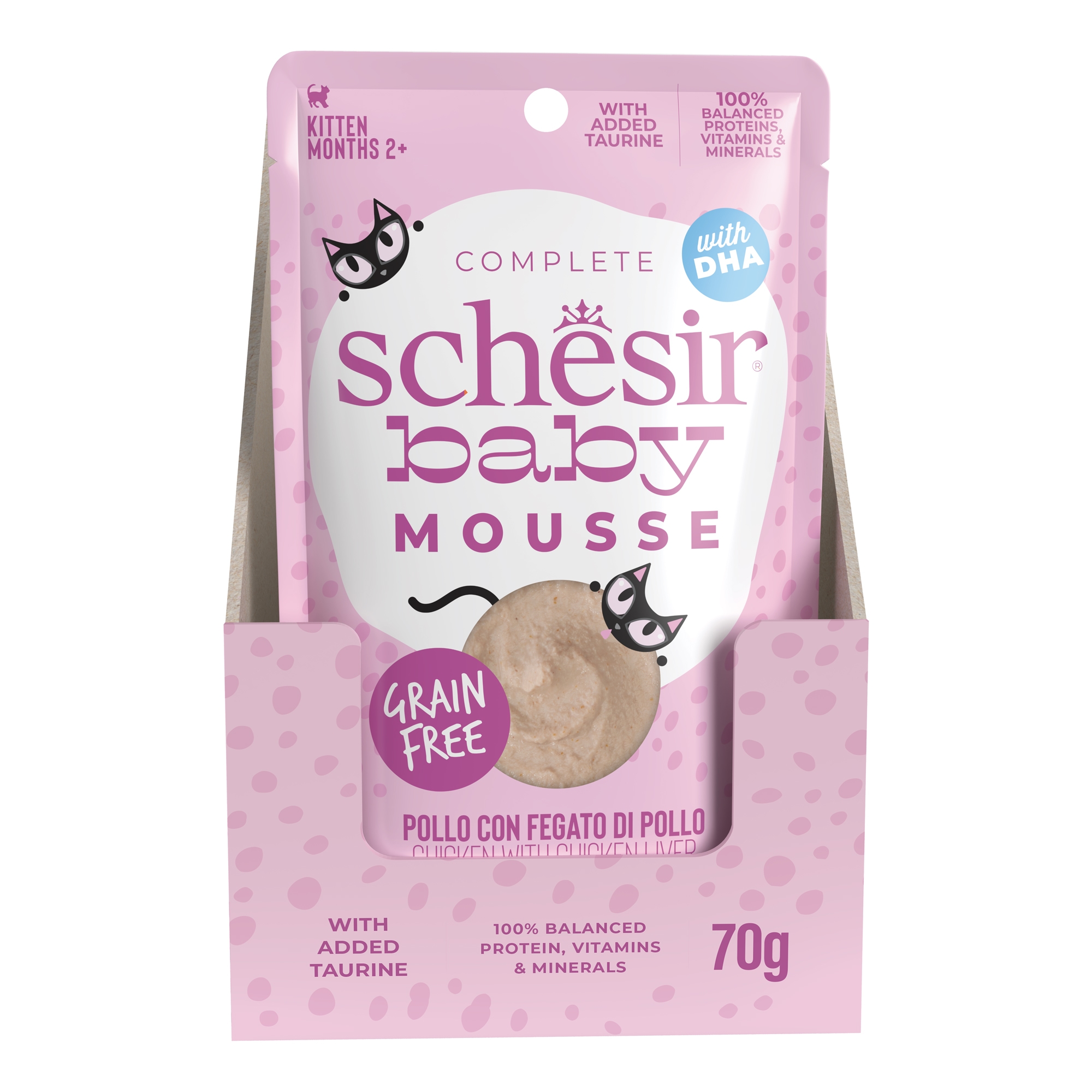 Schesir Baby Chicken with Chicken Liver Wet Kitten Food, 70g - Image 4