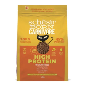 Schesir Born Carnivore Deboned Chicken with Egg Oven BAKED Dry Cat Food, 1.25kg