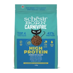 Schesir Born Carnivore Herring with Salmon Oven BAKED Dry Cat Food, 1.25kg