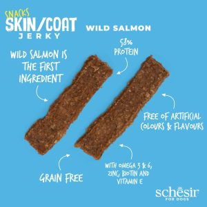 Alternative view of Schesir Snacks, Skin & Coat Wild Salmon Jerky Dog Treat, 115g