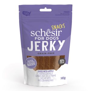 Schesir Snacks, Duck with Apple Jerky Dog Treat, 145g