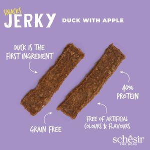 Alternative view of Schesir Snacks, Duck with Apple Jerky Dog Treat, 145g