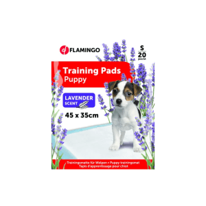 Flamingo Puppy Training Pads With Lavender Scent, Small (45 x 35cm) 20Pcs