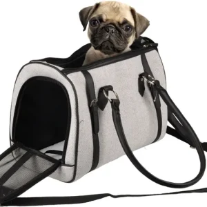 Alternative view of Flamingo Tatjana Pet Carrier, Light Gray