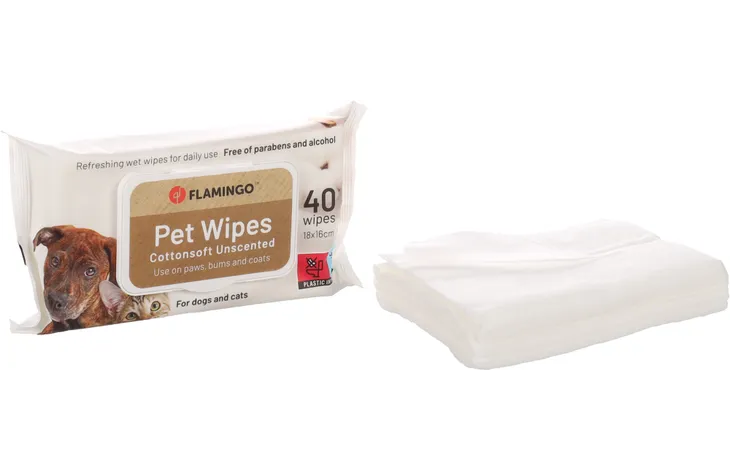 Flamingo Unscented Pet Wipes, 40 Wipes - Image 3