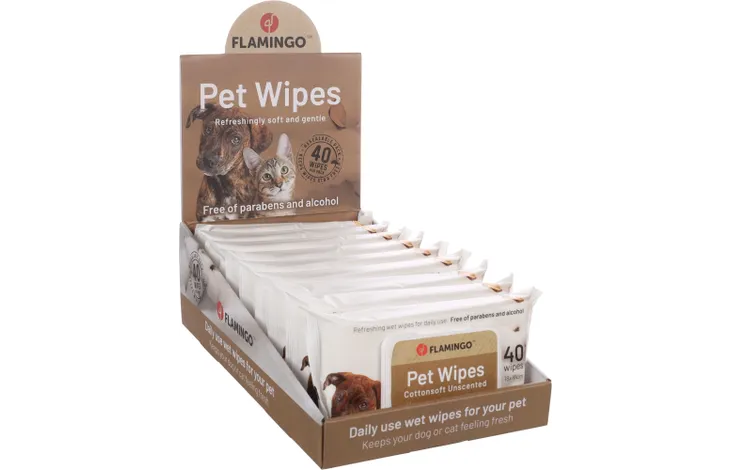 Flamingo Unscented Pet Wipes, 40 Wipes - Image 2