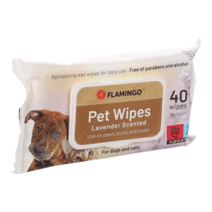 Flamingo Lavender Scented Pet Wipes, 40 Wipes