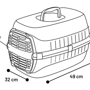 Alternative view of Flamingo Noah 1 Pet Carrier, Grey