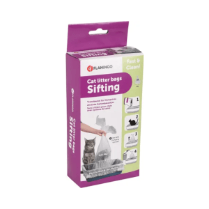 Flamingo Cat Sifting Litter Bags, 5+1 Pcs