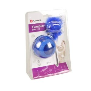 Alternative view of Flamingo Tumbler With LED Electronic Cat Toy, Blue