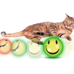 Alternative view of Flamingo Wobbler Flashing Ball Cat Toy, Yellow