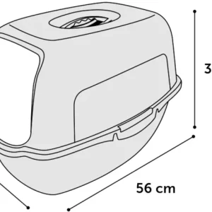Alternative view of Flamingo Lexie Cat Litter Box, Large (39 x 56 x 39.5cm) Black