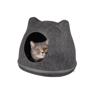 Flamingo Filto Tiga Ecru Cat Bed, Dark Gray