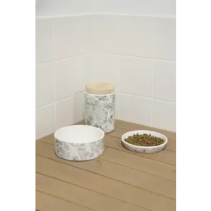 Alternative view of Flamingo Marmi Ceramic Cat Bowl, Gray