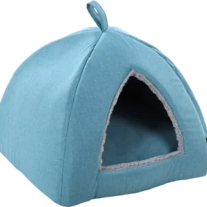 Alternative view of Flamingo Isidoor Cat Bed, Blue