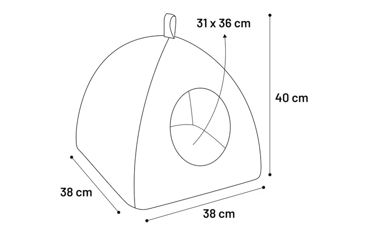 Flamingo Isidoor Cat Bed, Blue - Image 5