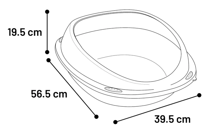 Flamingo Jota Cat Litter Box, Large (39.5 x 56.5 x 19.5cm) Blue - Image 3