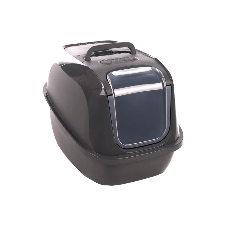 Flamingo Argos Cat Litter Box, X-Large (48.5 x 66 x 46cm) Dark Gray