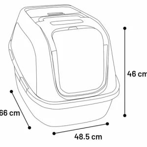 Alternative view of Flamingo Argos Cat Litter Box, X-Large (48.5 x 66 x 46cm) Dark Gray