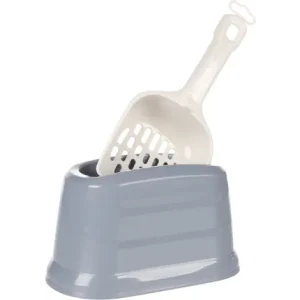 Alternative view of Flamingo Cat Litter Scooper with Holder, Gray