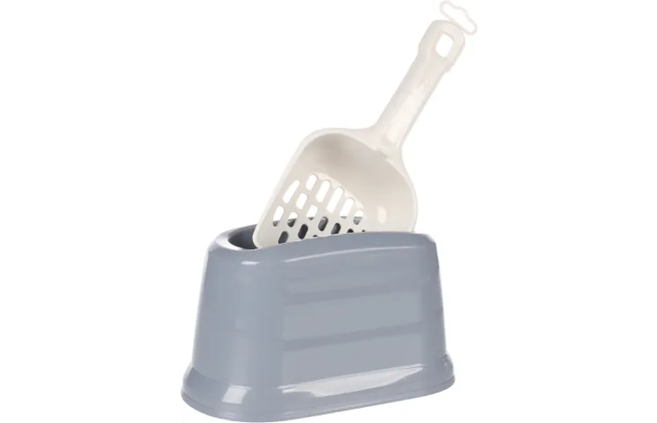 Flamingo Cat Litter Scooper with Holder, Gray - Image 2