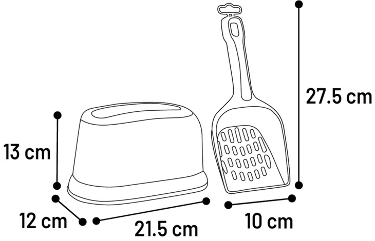 Flamingo Cat Litter Scooper with Holder, Gray - Image 4