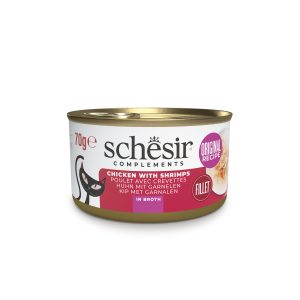 Schesir Chicken with Shrimps in Broth Wet Cat Food, 70g