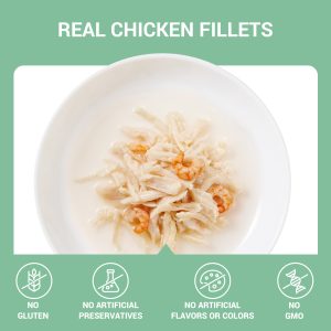 Alternative view of Schesir Chicken with Shrimps in Broth Wet Cat Food, 70g