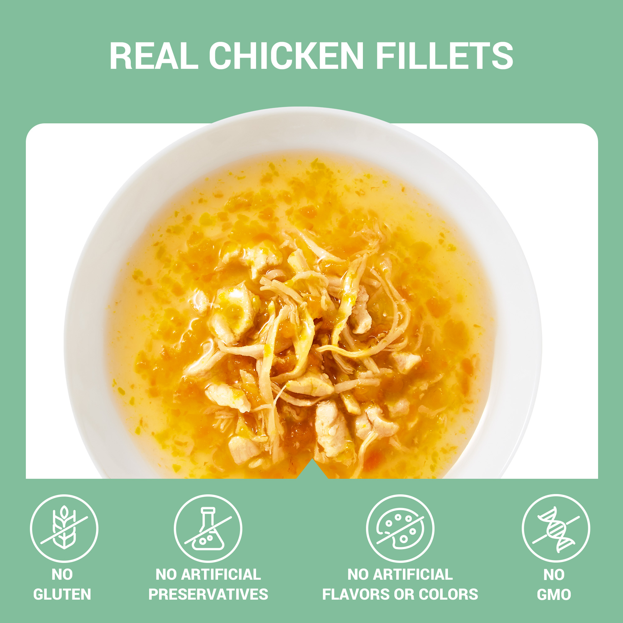 Schesir Soup Chicken with Pumpkin Wet Cat Food, 40g - Image 2