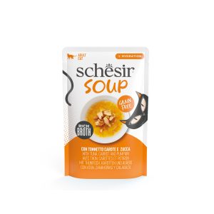 Schesir Soup Tuna with Pumpkin Wet Cat Food, 40g