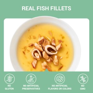 Alternative view of Schesir Soup Tuna with Squid Wet Cat Food, 40g