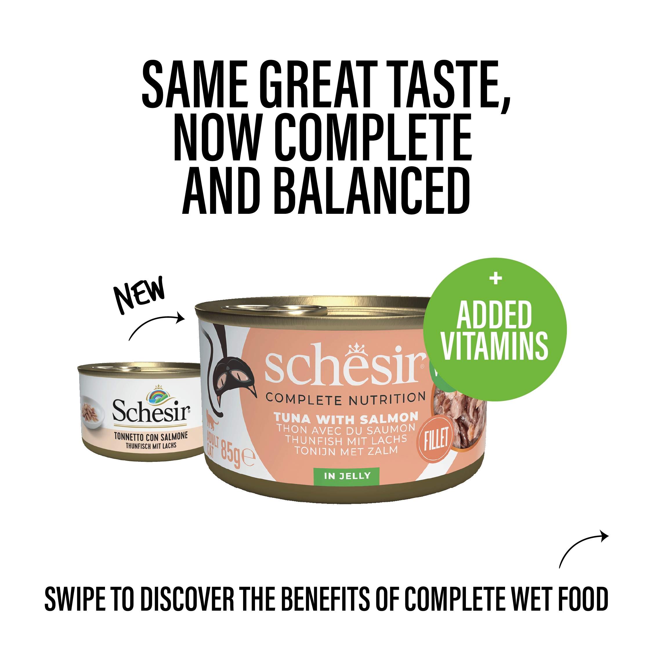 شيزير تغذية كاملة: تونة مع السلمون في جيلي طعام قطط رطب، 85 جم - الصورة 3